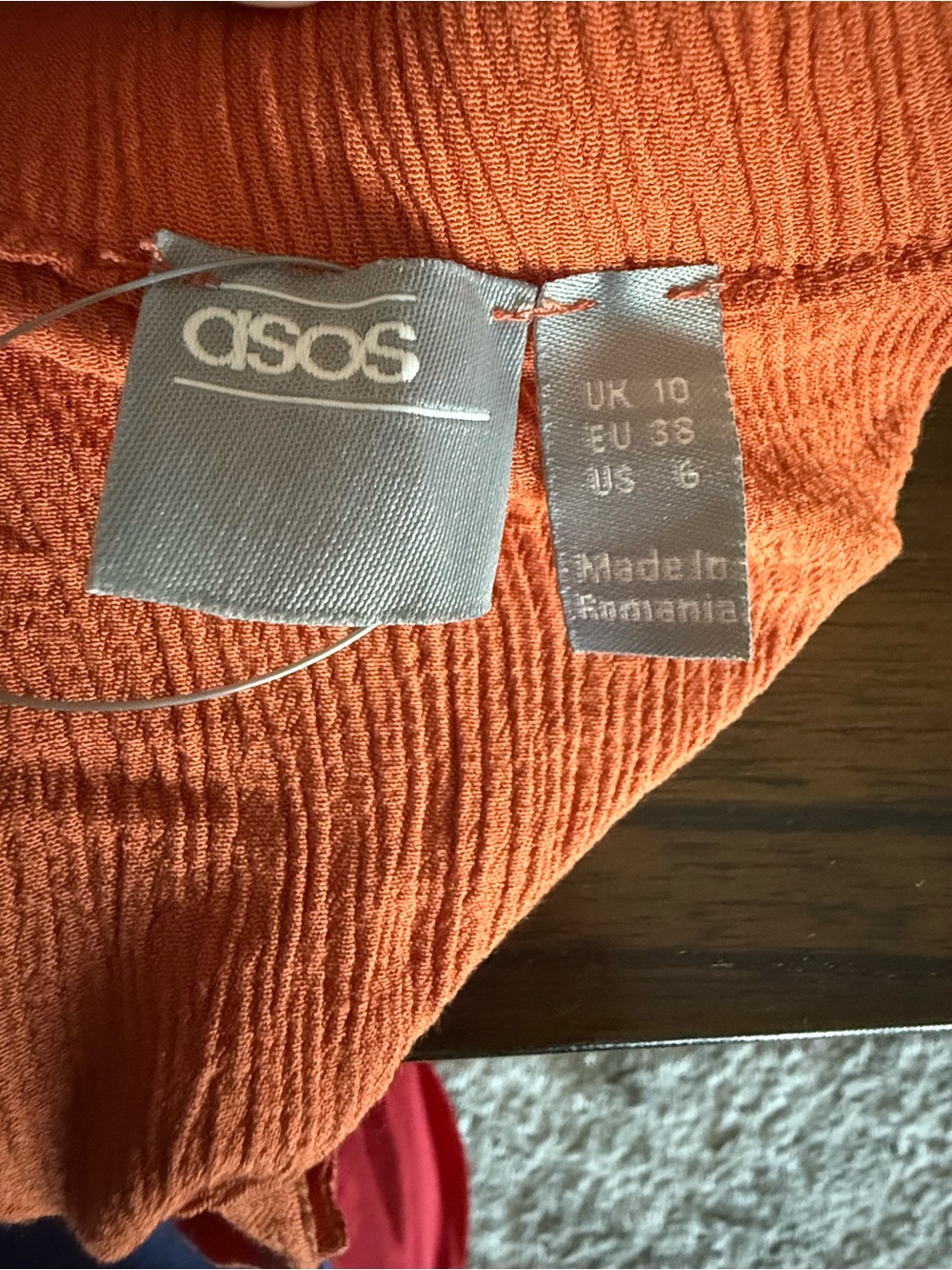 ASOS Rust Orange Button-Front Maxi Skirt - Picture 3 of 3
